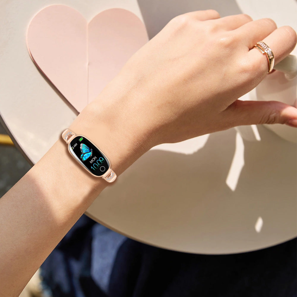 Vigorwrist Blood Sugar Blood Pressure monitoring Luxury Diamond Design Fashion Smartwatch