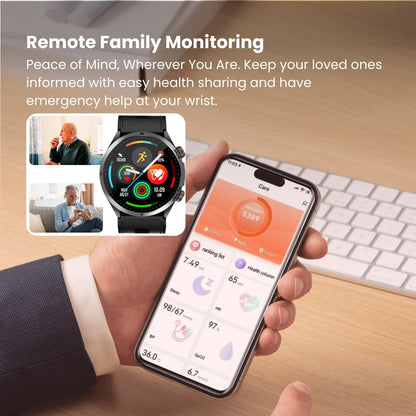 Vigorwrist Max 5 High Precision Air Pump Blood Pressure ECG Blood Sugar Blood Oxygen Monitoring SmartWatch