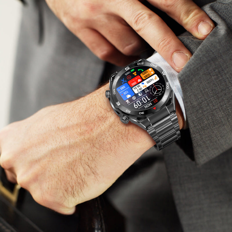 Vigorwrist Max 1 Heart rate Blood Glucose ECG/EKG Blood Pressure Monitoring Bluetooth Talk Smartwatch