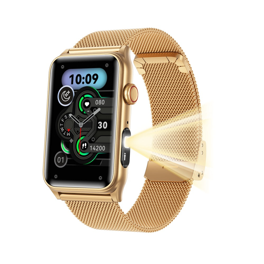 Vigorwrist Flashlight Blood Sugar Blood Pressure Blood oxygen Sleep Monitoring Waterproof Smartwatch