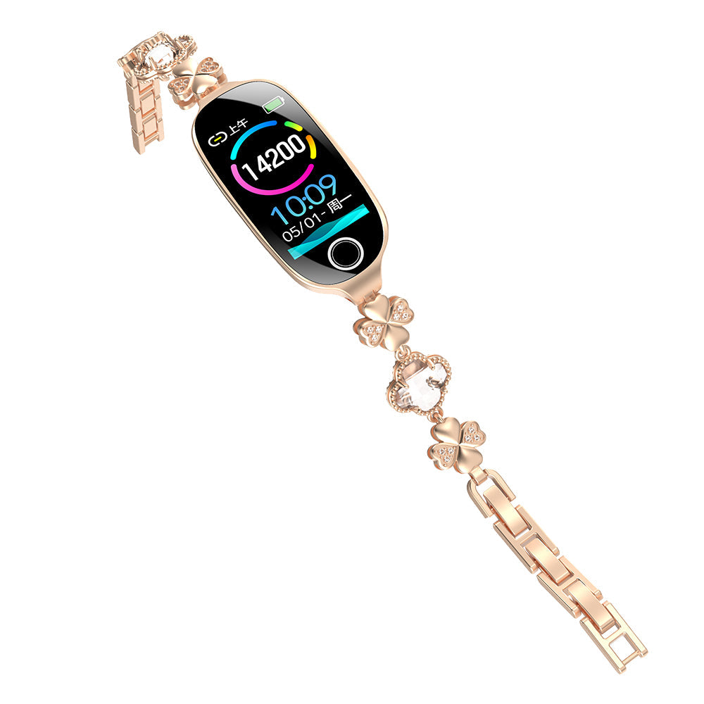 Vigorwrist Blood Sugar Blood Pressure monitoring Luxury Diamond Design Fashion Smartwatch