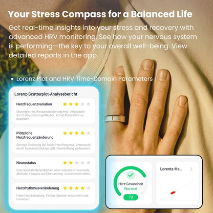 Vigorwrist R03 Blood Sugar Blood Pressure Blood oxygen HRV Sleep Monitoring Waterproof Smart Ring