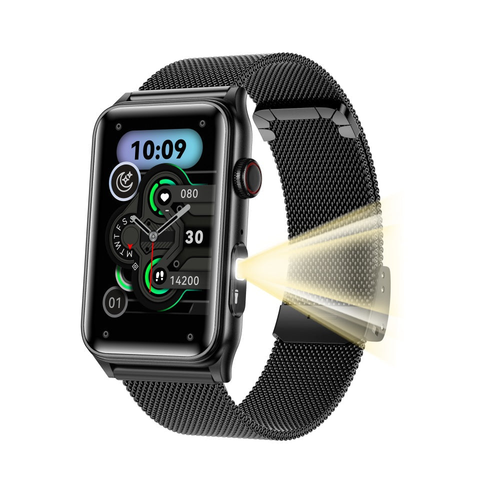 Vigorwrist Flashlight Blood Sugar Blood Pressure Blood oxygen Sleep Monitoring Waterproof Smartwatch