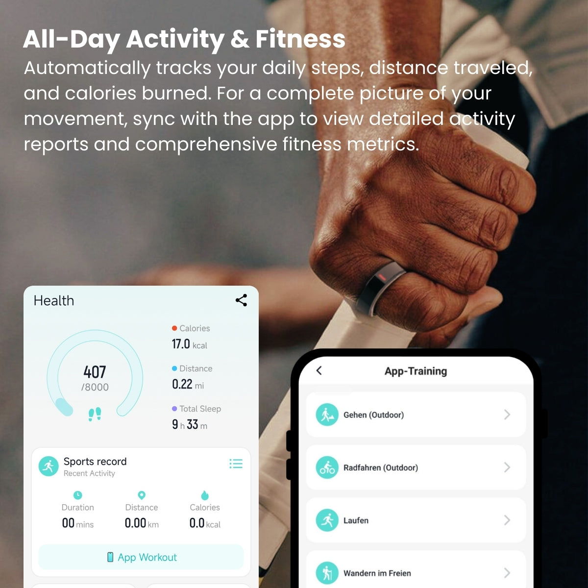 Vigorwrist R03 Blood Sugar Blood Pressure Blood oxygen HRV Sleep Monitoring Waterproof Smart Ring