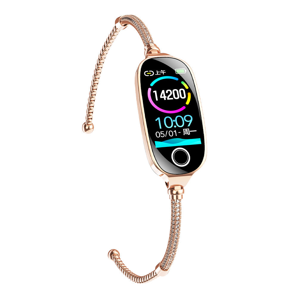 Vigorwrist Blood Sugar Blood Pressure monitoring Luxury Diamond Design Fashion Smartwatch